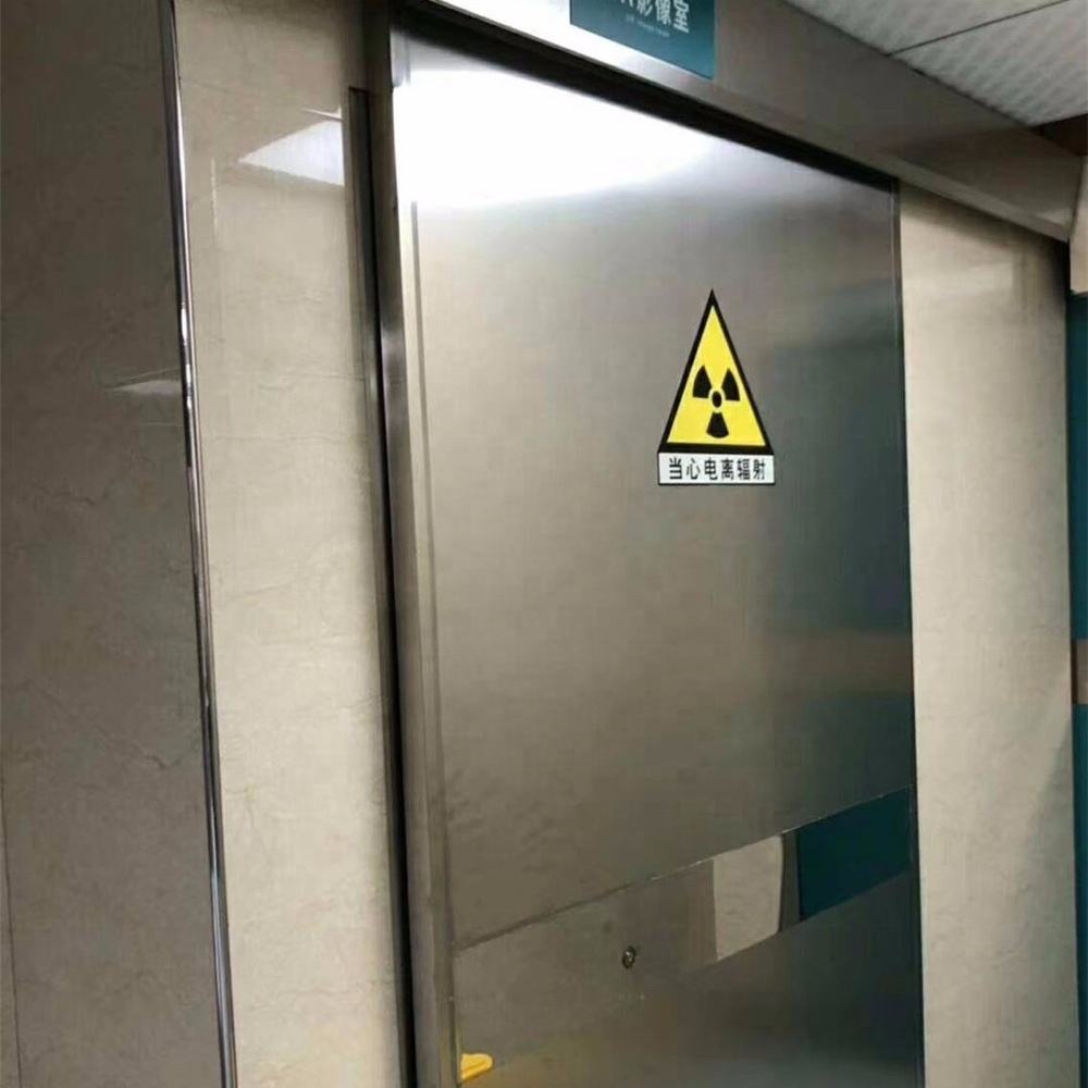 Automatic sliding protective x ray lead lined door for CT room