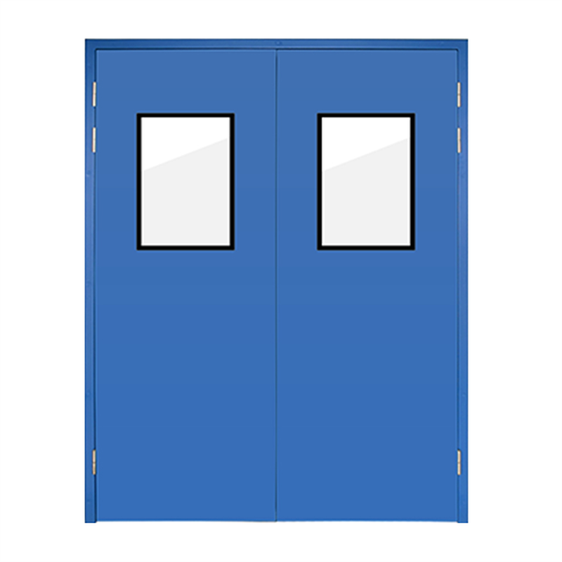 USP GMP and Pharmaceutical Cleanroom Manual Doors Modern Style Steel Door with Clean Glass Cleanroom Door Features and Styles