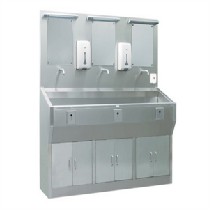 Hospital scrub sink stainless steel foot operated hand wash sink for surgical room