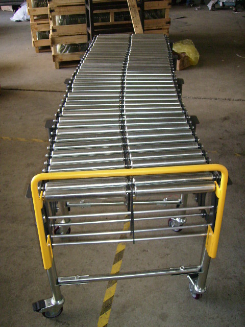 Box Packages Heavy Duty Industrial Telescopic Flexible Retractable Extendable Gravity No Driver Roller Conveyor