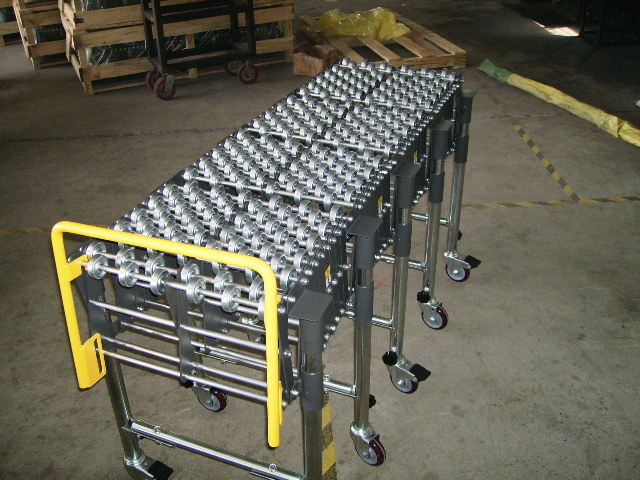 Box Packages Heavy Duty Industrial Telescopic Flexible Retractable Extendable Gravity No Driver Roller Conveyor