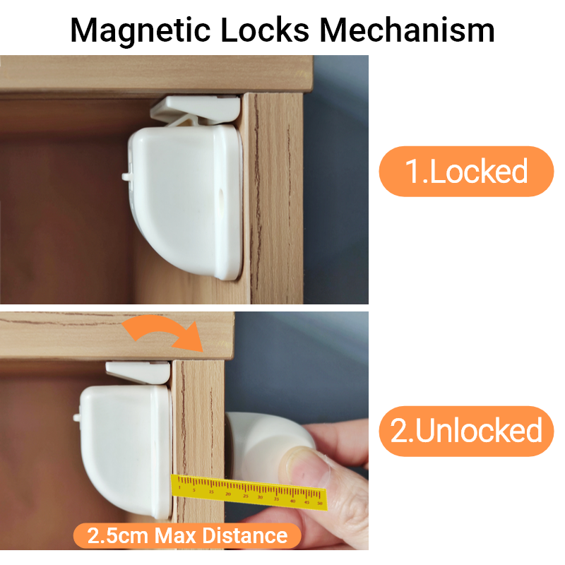 2023 Hot Sale Baby Safety Products Safety Locks for Kids Drawer Magnetic Lock Baby Home Safety Kit in Stock