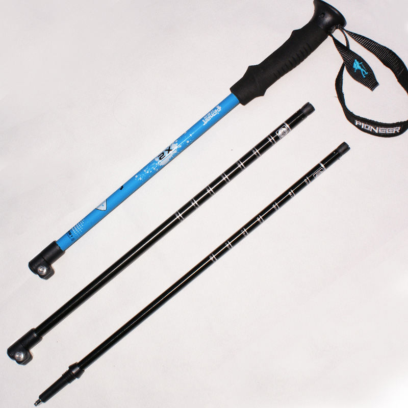 Telescopic Pole 7075 Duralumin Trekking Pole Hiking Stick High Quality 135cm EVA Hiking Gear Quick External Lock System AB-024