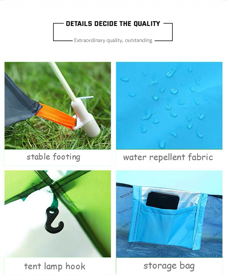 New Automatic Tent  Beach Tent Sun Shade Shelter Lightweight Trekking Pole Tent for Outdoor