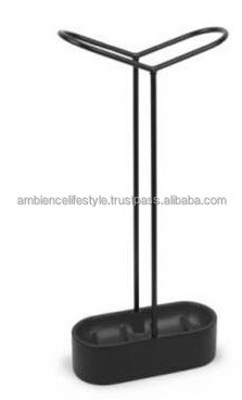 Indian Manufacturer of Designer Decorative Umbrella Stand Matt Black for Home Decoration by Ambience Lifestyle