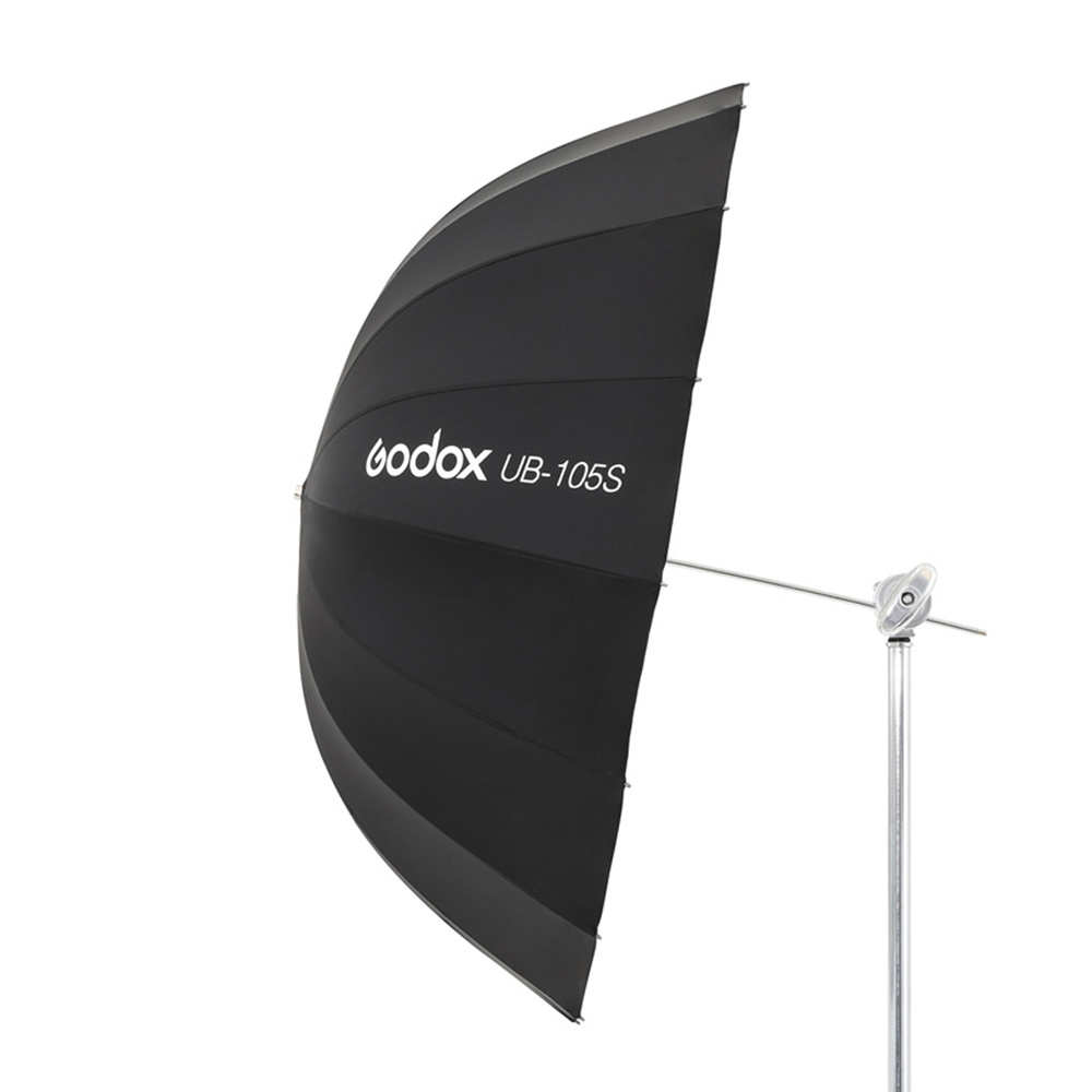 Godox UB-105S 41 inch 105cm Parabolic Black Reflective Umbrella Studio Light Umbrella with Black Silver Diffuser Cover Cloth