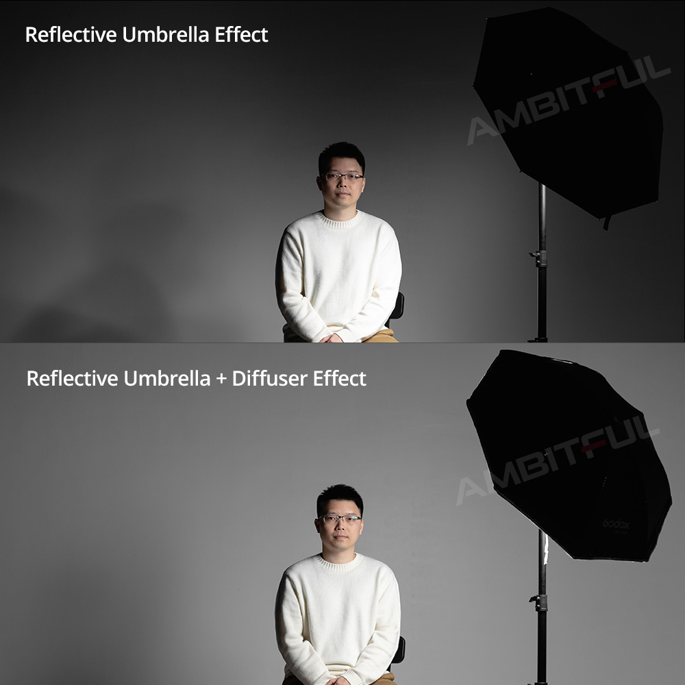 Godox UBL-085S UBL-085T 82cm studio photography Black White Reflective Lighting Light Umbrella + Diffuser Cover