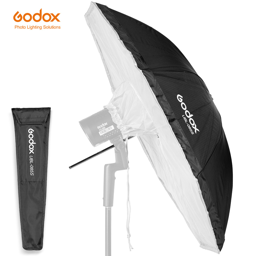 Godox UBL-085S UBL-085T 82cm studio photography Black White Reflective Lighting Light Umbrella + Diffuser Cover