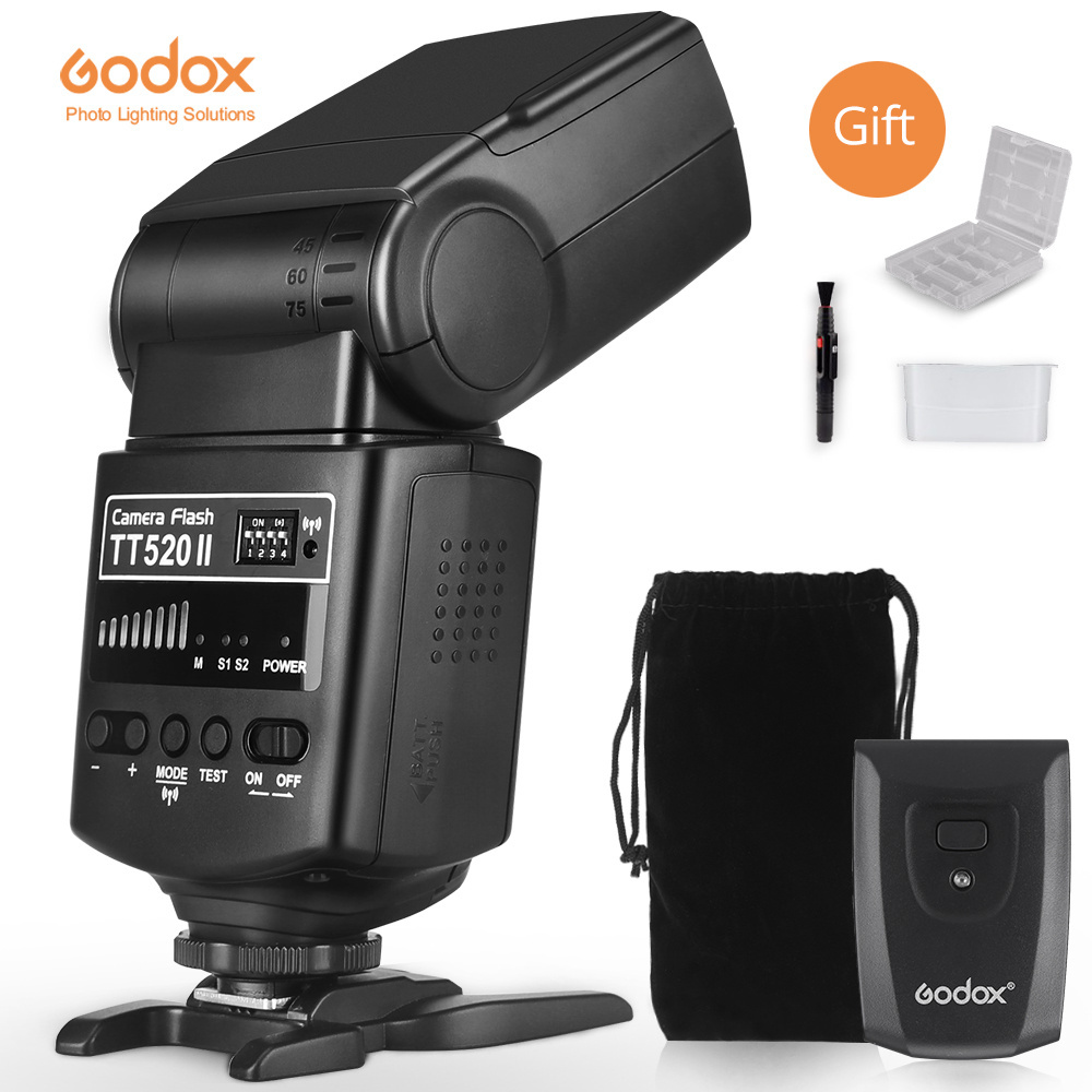 Original speedlight GODOX TT520II for Canon Nikon Pentax Olympus Fujifilm flash photography