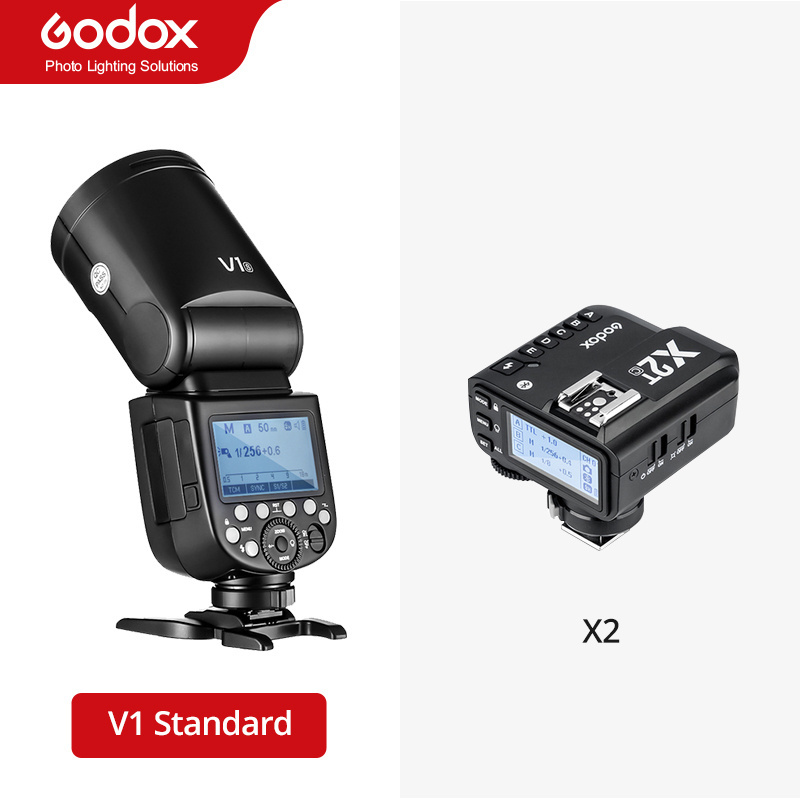 Godox V1 Flash V1C V1N V1S V1F V1O TTL 1/8000s HSS Speedlite Flash with X2T-C/N/S/F/O Trigger for Canon Nikon Sony Fuji Olympus