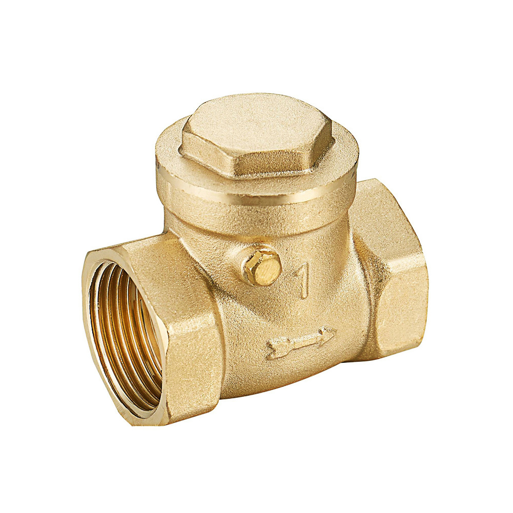 AMBOHR Non Return Valve BCV-W Series Pvc 4 Inches Gold Water Brass Liquid Valvula Check Hydraulic Check Valves Swing Type ISO CE