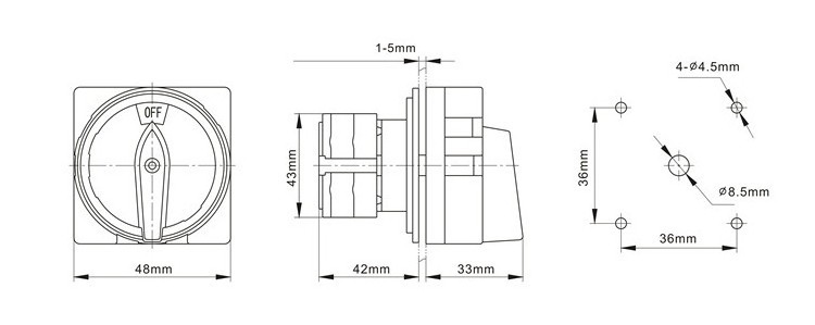 AMBOHR LW26GS-20/04-1 ON-OFF 20a isolator switch