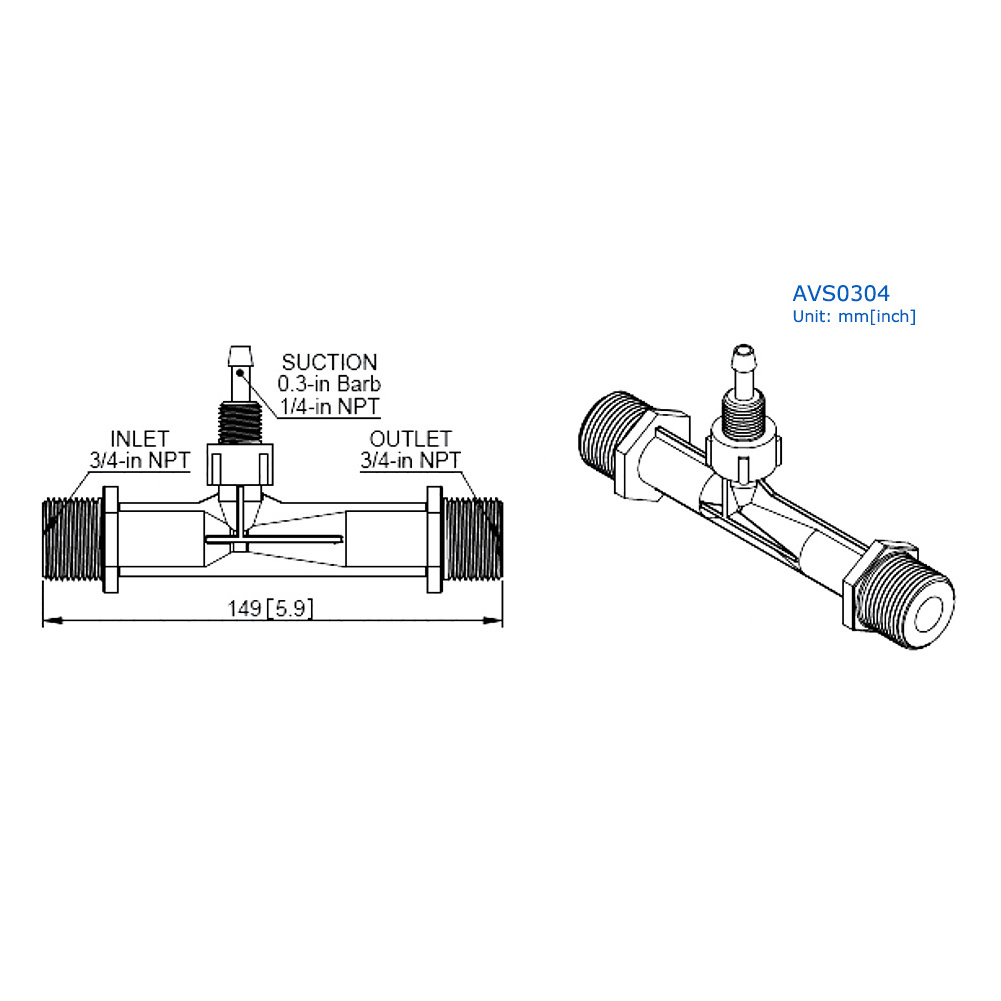 AMBOHR AVS0304D venturi nozzle venturi jet aerator ejector venturi system