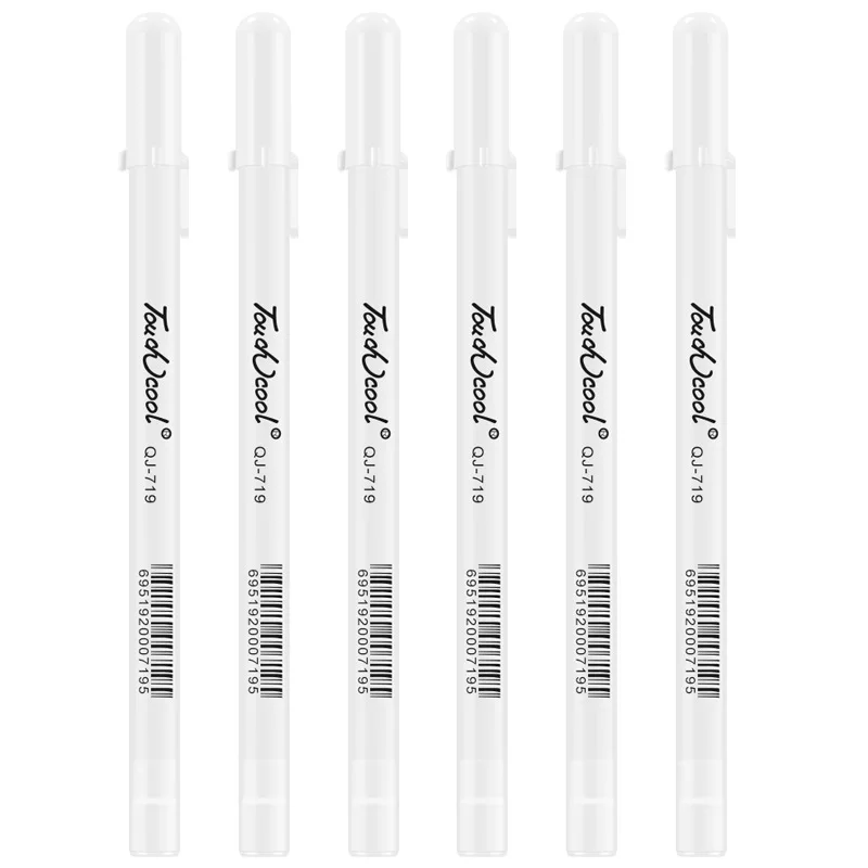 5 PCS White Manga Marker Pens Set 0.8 mm Permanent ink Scrapbook Tire Pen Waterproof School supplies Stationery Art brush pen