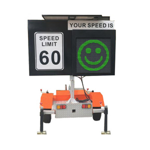 Smile/Sad Face Car Swing Solar Led Radar Speed Signs Meter China Speed Control Limit Remove Detector Display Speed Radar