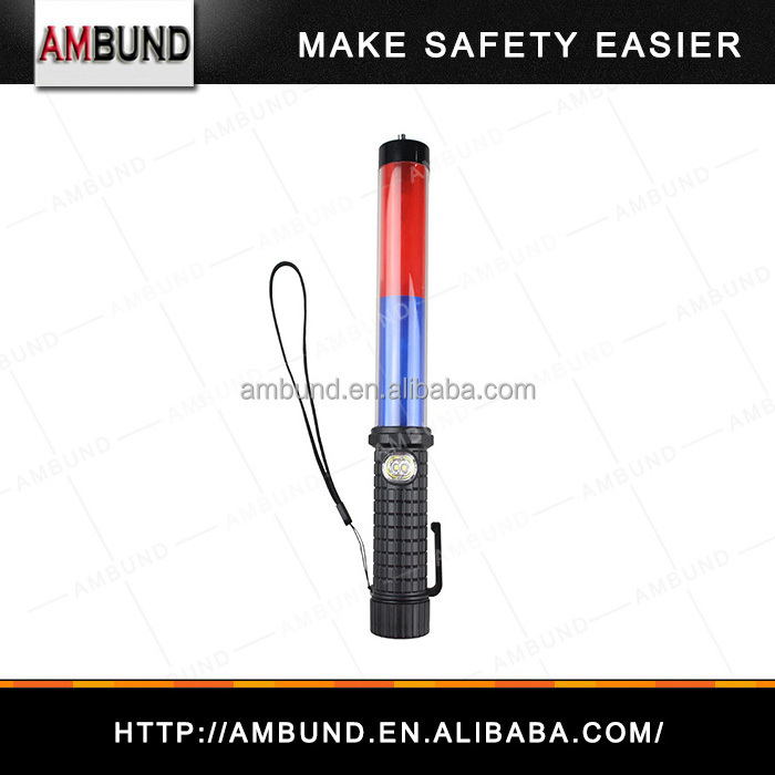 Traffic Safety Rechargeable multi-functional alarm whistle warning flash Led baton