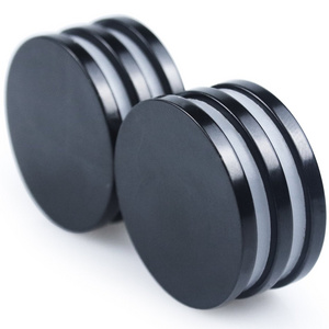 strong N50 customized black epoxy coated NdFeB permanent rare earth disc neodymium magnet