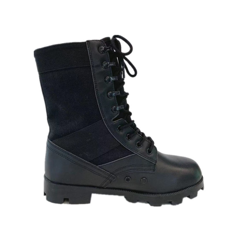 premium black  breathable hard wearing ankle men's boot for casual shoes