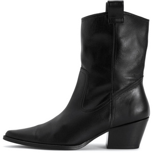 Slouchy western new rock cow boy ankle boots pointed toe chunky heel chelsea stylish women boots