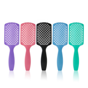 5 color Detangle Hair Brush Honeycomb Massage  Hair Brush comb Square shape dry and wet hollow comb