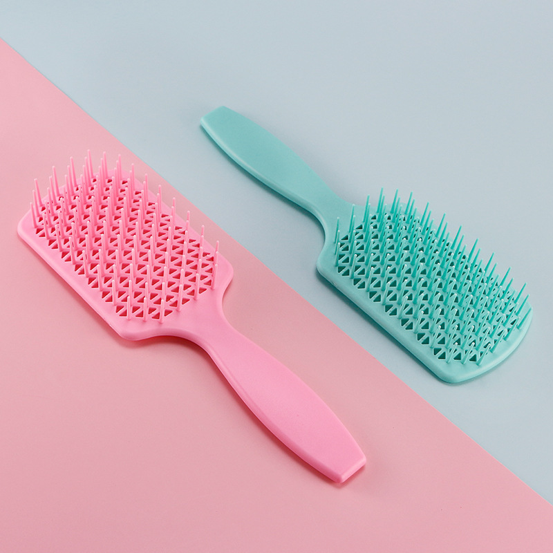 5 color Detangle Hair Brush Honeycomb Massage  Hair Brush comb Square shape dry and wet hollow comb