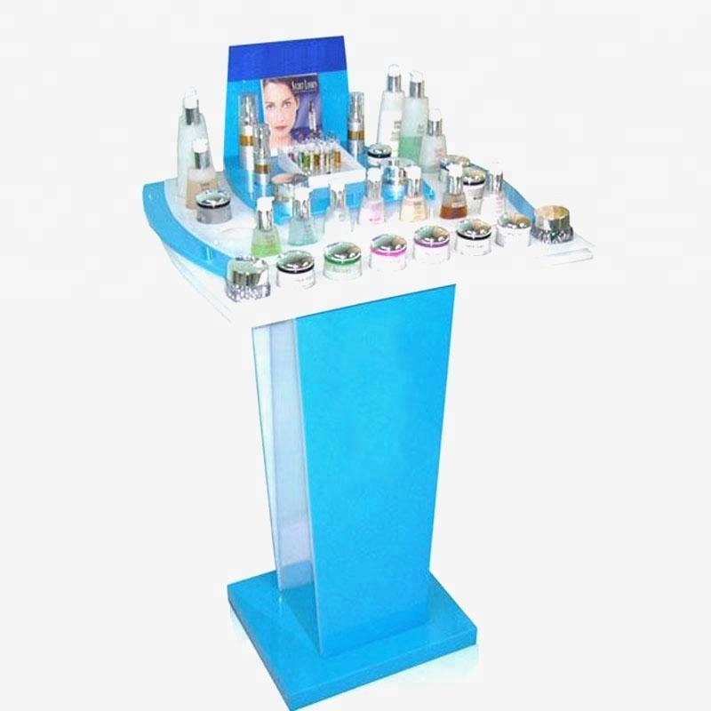 China manufacturer plastic products cosmetic display stand rack acrylic display cabinet