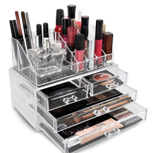 China manufacturer plastic products cosmetic display stand rack acrylic display cabinet