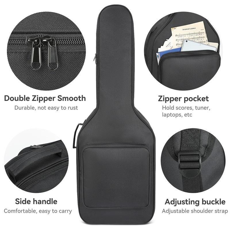 Oxford Bass Guitar Gig Bags Oxford Waterproof Musical Instrument Backpack 36 38 39 40 41 inch Foldable Thick Padded Guitar Case