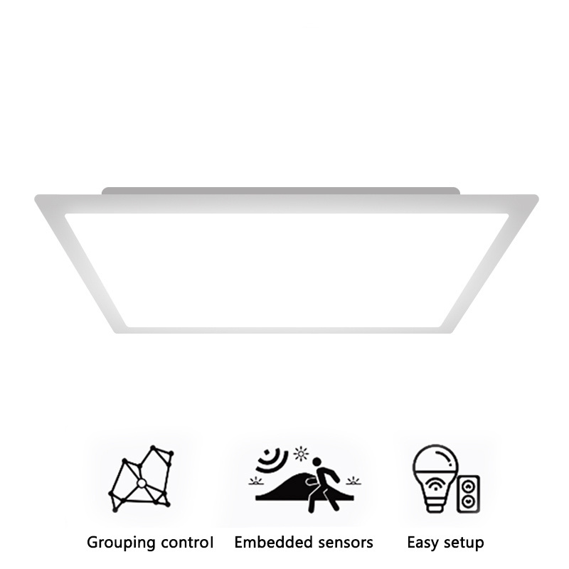 Intellibond commercial 40W dimmable recessed square led flat panel light 60x60 backlight ceiling led panel light built-in sensor