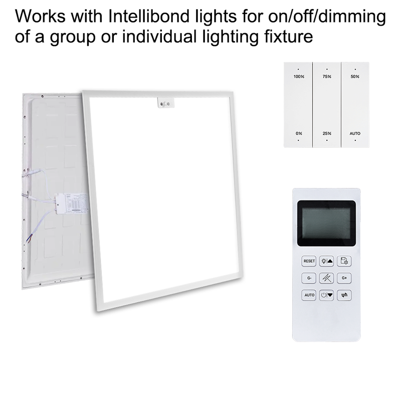 INTELLIBOND Office Commercial Indoor Parking Lot Dimmable 40w Square Ceiling Led Backlit Panel Light With Motion Sensor PIR