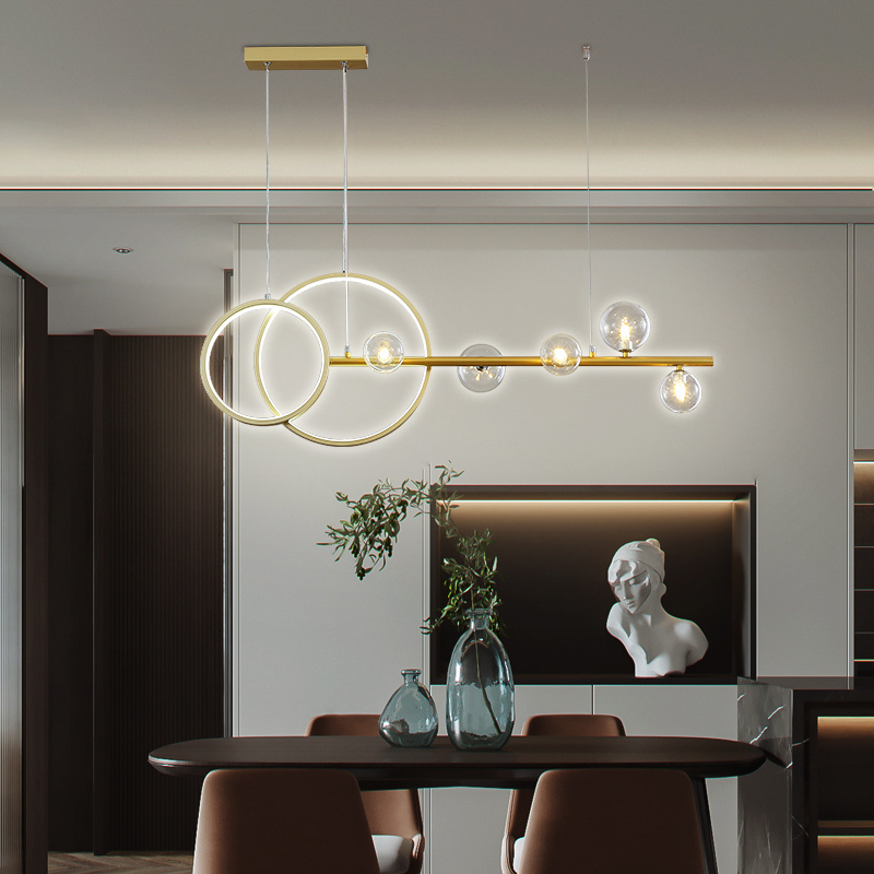 Nordic Designer Luxury Ceiling Lights Fixtures Dining Room Acrylic Glass Hanging LED Modern Chandeliers Pendant Lights