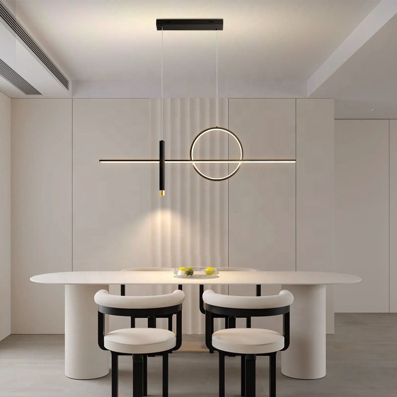 Led Nordic Luxury Slim Pendant Chandelier Ceiling Light For Dinning/Living Room Restaurant Kitchen Reception Bedroom Hotel Villa