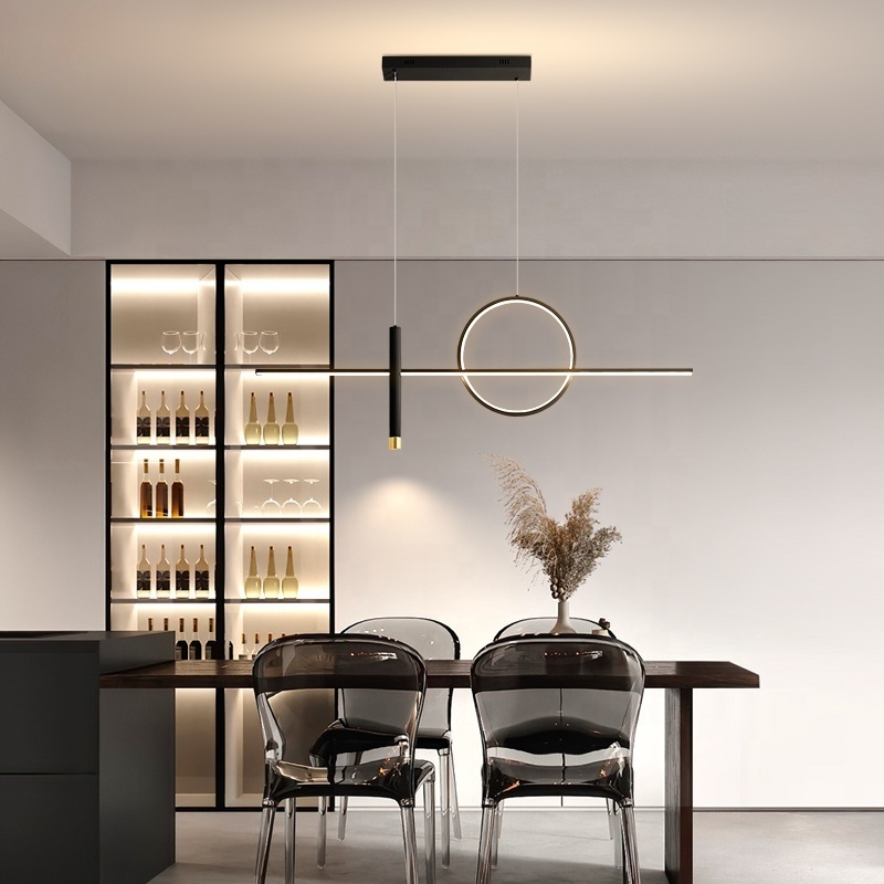 Led Nordic Luxury Slim Pendant Chandelier Ceiling Light For Dinning/Living Room Restaurant Kitchen Reception Bedroom Hotel Villa