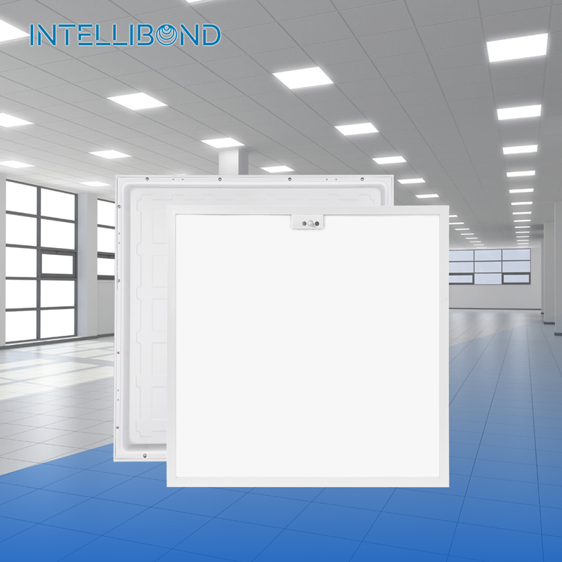 Commercial Hotel Office Indoor Parking Lot Dimmable 40w Square Slim Ceiling Mount Led Backlit Panel Light With Motion Sensor