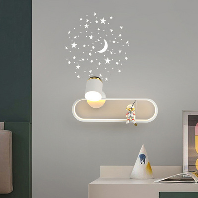 Astronaut Wall Lamp Children's Bedroom Bedside LED Creative Starry Sky Projection Aisle Wall Lamps interior Light