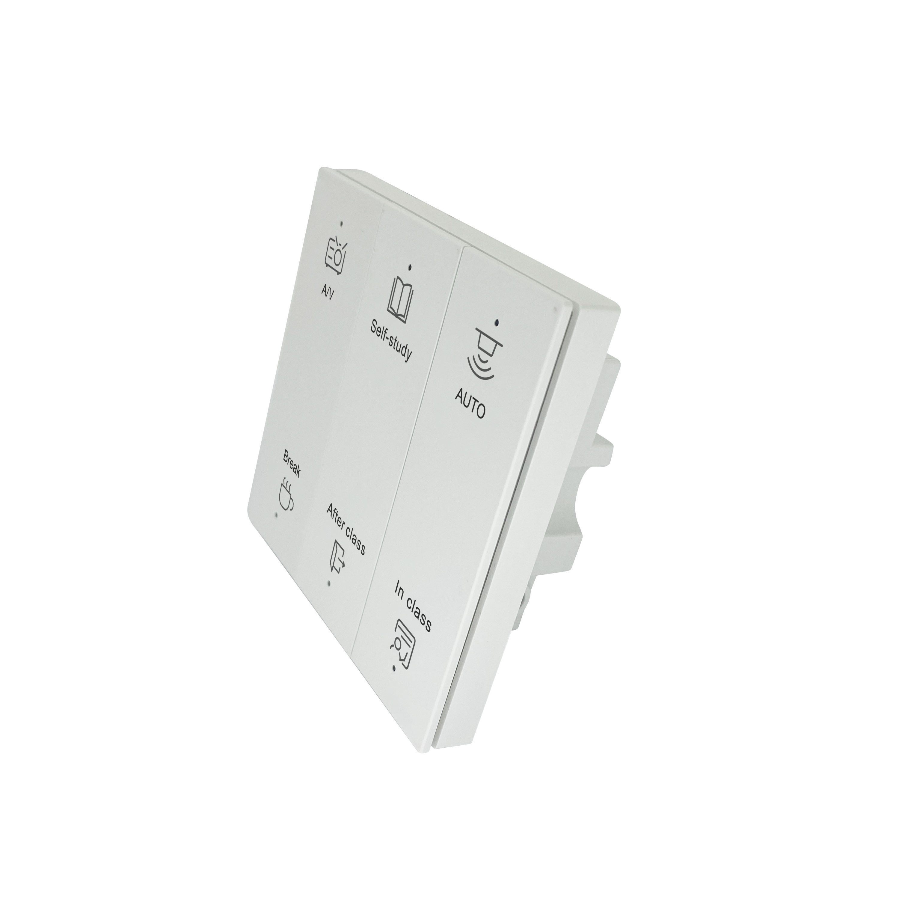 Optional ZigBee or DALI Smart Automation System Smart Home Hotel Wall Switch Intelligent White 6 Push Button Panel