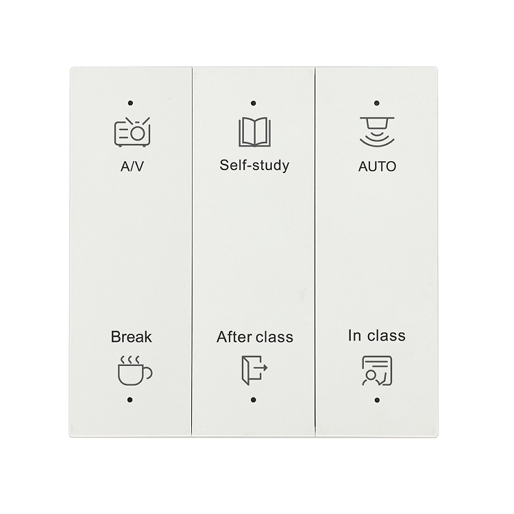 Optional ZigBee or DALI Smart Automation System Smart Home Hotel Wall Switch Intelligent White 6 Push Button Panel