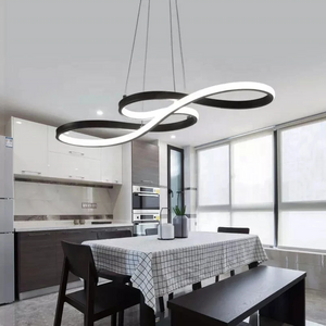 Amelech Modern LED Hanging Light Aluminum Wave Shape Lighting for Dining Table Kitchen living room Pendant Light Lamp Chandelier