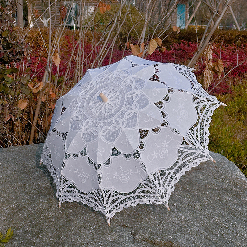 Gothic New Size Handmade Battenburg Lace Parasol Umbrella Wedding decorations for Tea Party Ceremony