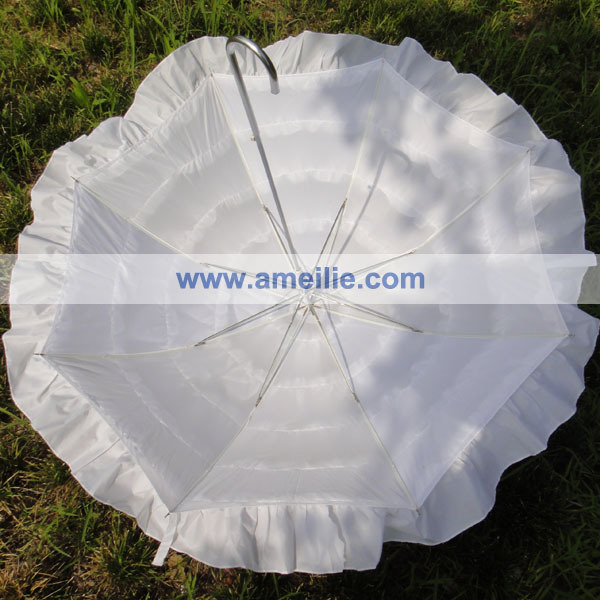 Handmade Sewing Outdoor Victorian Frilly Sun Parasols Umbrella Big Size Cancan Parasol Wedding