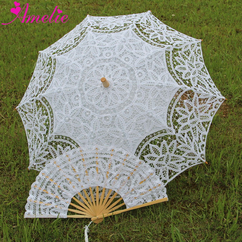 Christening & Baptism Babygirl Birthday Party Decoration Lace Parasol Blue Ocean Wedding Umbrella for Bride