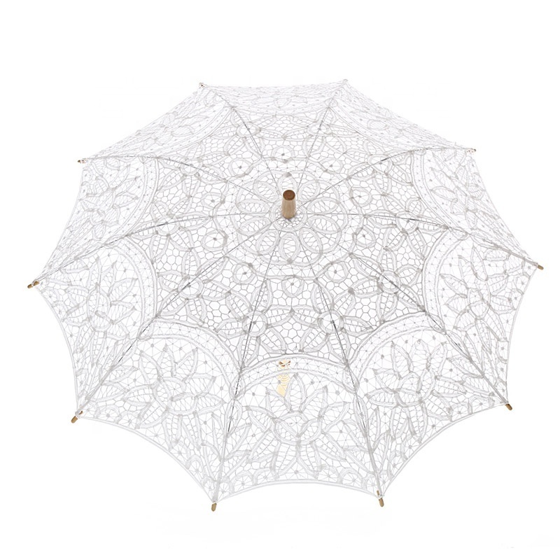 Western Court Banquet Wedding Lace Umbrella Bridesmaid Gift Battenburg Wedding Bridal Shower Decor Lace Parasol Umbrella