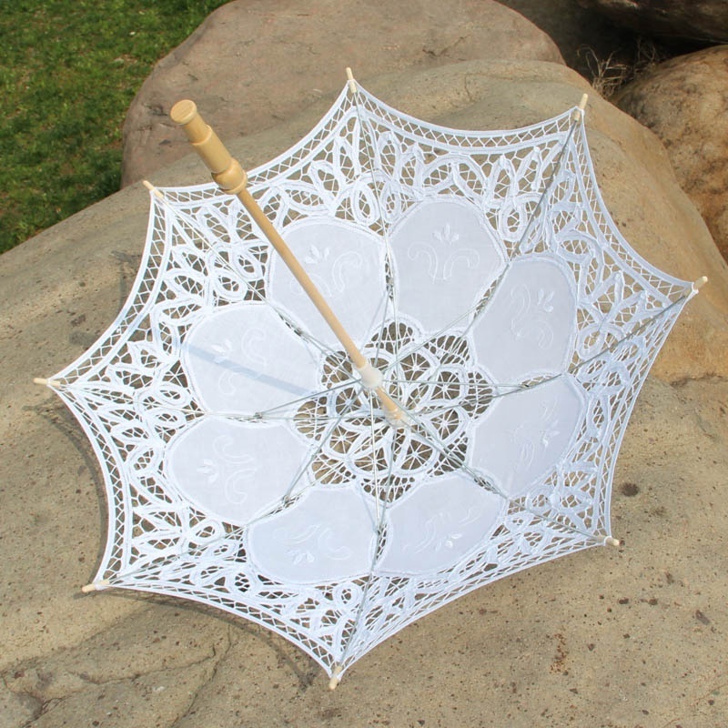 Classical Ins Popular Radius 30cm Sun Protection Parasols Bridal Umbrella Wedding Table Decoration Mini Lace Umbrella