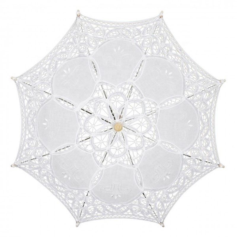 Classical Ins Popular Radius 30cm Sun Protection Parasols Bridal Umbrella Wedding Table Decoration Mini Lace Umbrella