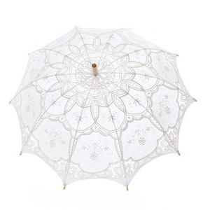 Women Parasol Sun Umbrella Tea Party Decoration Embroidered Lace Umbrellas Bridal Parasol Wedding Umbrella