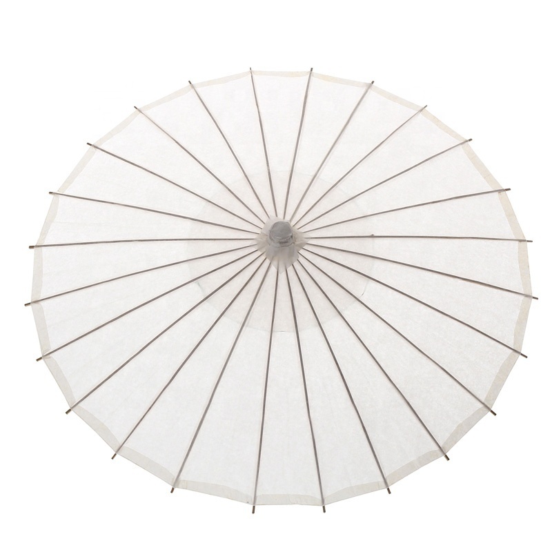 Amelie Wholesale Multi Purpose DIY Chinese Traditional White Paper Umbrella Party Decoration Parasol Wedding