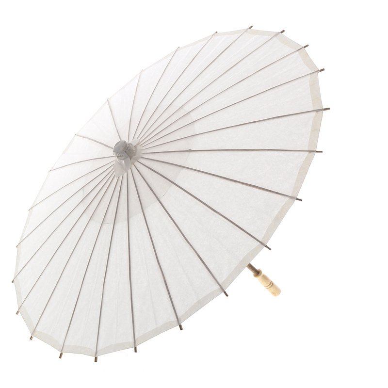 Amelie Wholesale Multi Purpose DIY Chinese Traditional White Paper Umbrella Party Decoration Parasol Wedding