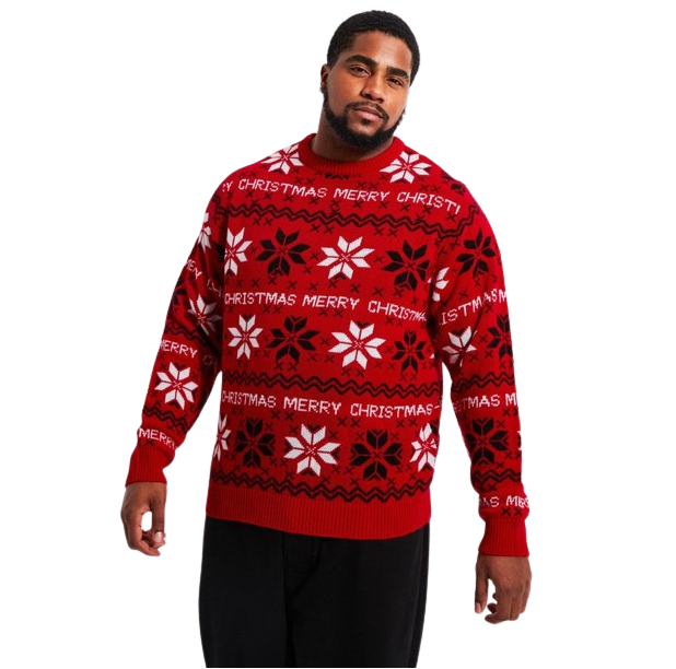 2024 Men Custom Knitted Cashmere Round Neck Long Sleeve Plus Size Christmas Printed Sweaters Knit Pullover Jacquard Sweater 2024