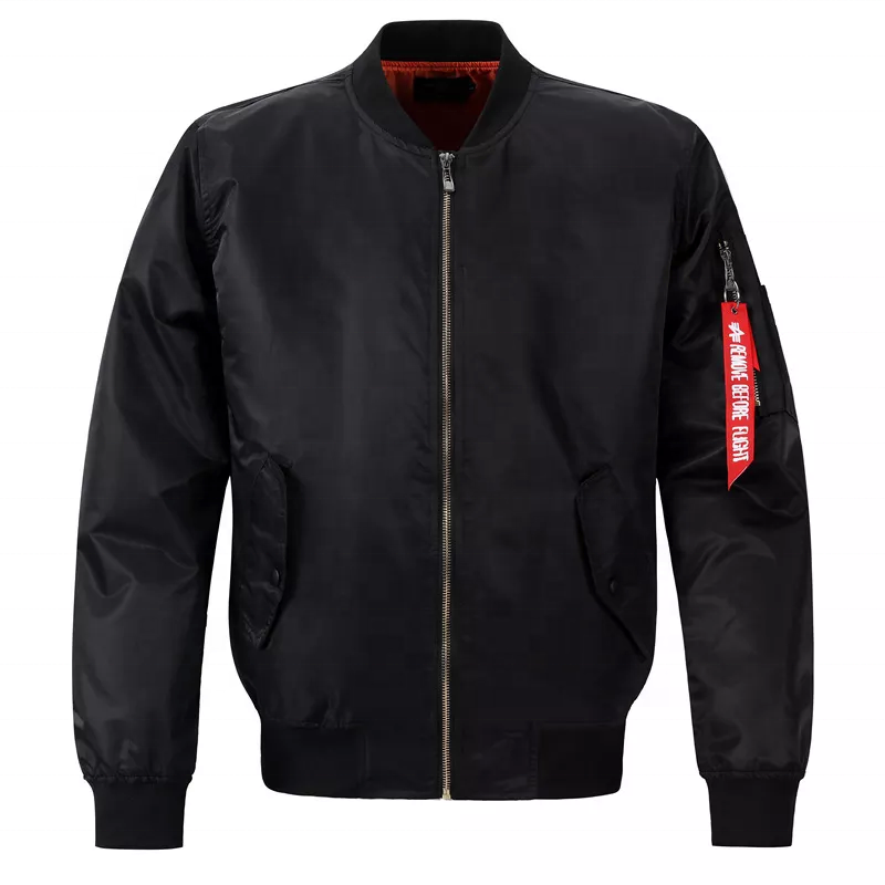 Men Wholesale custom Black Color Casual Bomber Jackets Men's Casual style Bomber Jackets for men