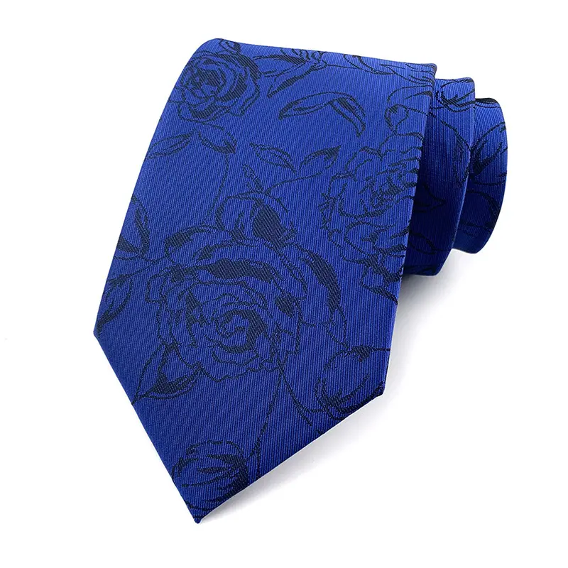 Wholesale Office Wear Custom Trendy Fashion Printed Embroidered Polyester Silk Suit Accessories Label Tie For Men